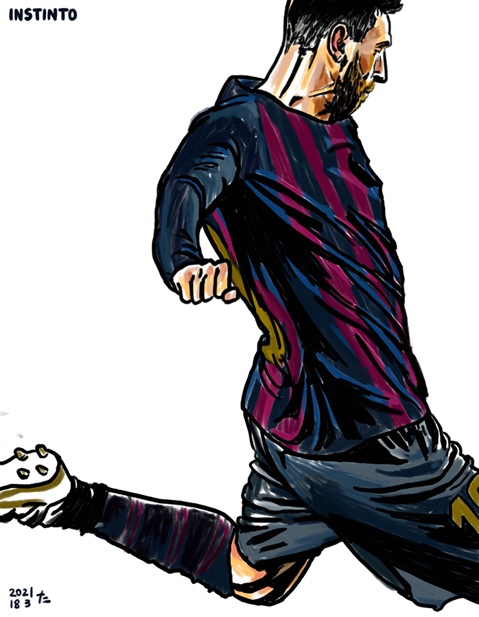 Ilustración de Leo Messi