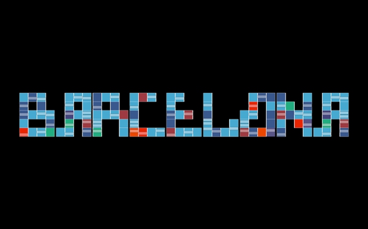 typography design named BARCELONA